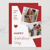 カスタマイズ可能な2枚の写真と文字フラットホリデーカード シーズンカード (正面/裏面)