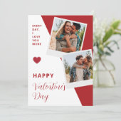 カスタマイズ可能な2枚の写真と文字フラットホリデーカード シーズンカード (スタンド正面)