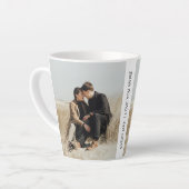 カスタマイズ可能な2枚の写真(ブラック文字) カフェラテマグ (左アングル)