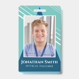 カスタマイズ可能な2面の社員IDタグ 青 バッジ