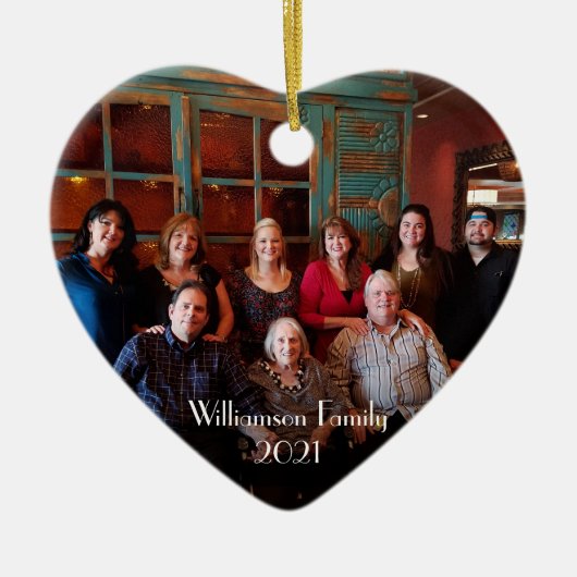 カスタマイズ可能な2面2枚のフォトクリスマス装飾 セラミックオーナメント (正面)