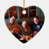 カスタマイズ可能な2面2枚のフォトクリスマス装飾 セラミックオーナメント (裏面)