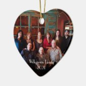 カスタマイズ可能な2面2枚のフォトクリスマス装飾 セラミックオーナメント (左)