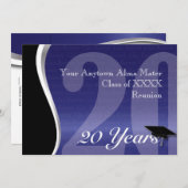 カスタマイズ可能な20年の同窓会 招待状 (正面/裏面)