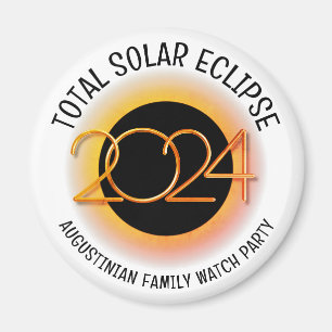 カスタマイズ可能な2024トータル太陽のECLIPSEウォッチパーティー マグネット