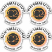 カスタマイズ可能な2024トータル太陽のECLIPSEファミリ シール (正面)