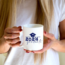 カスタマイズ可能な2024年卒業生 ネイビーブルー