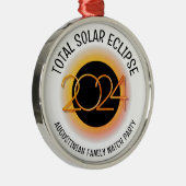 カスタマイズ可能な2024年総太陽の食 メタルオーナメント (右)