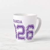 カスタマイズ可能な2026はっきりしたプリントセラミックラテマグカップ カフェラテマグ (右アングル)