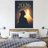 カスタマイズ可能な2026年卒業生デザイン キャンバスプリント (インサイチュ (寝室))