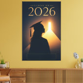 カスタマイズ可能な2026年卒業生デザイン キャンバスプリント (インサイチュ (リビング))