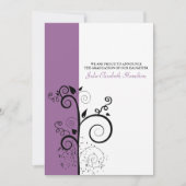 カスタマイズ可能な20XX卒業発表 招待状 (正面)