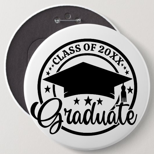 カスタマイズ可能な20XX卒業者の個人クラス 缶バッジ (正面&裏面)
