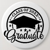 カスタマイズ可能な20XX卒業者の個人クラス 缶バッジ (正面)