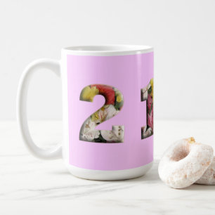 カスタマイズ可能な21歳の誕生日マイルストーン コーヒーマグカップ