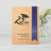 カスタマイズ可能な25年の同窓会の招待状 招待状 (スタンド正面)