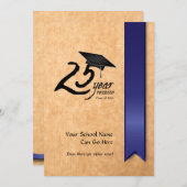 カスタマイズ可能な25年の同窓会の招待状 招待状 (正面/裏面)