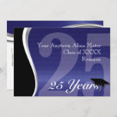 カスタマイズ可能な25年クラスの懇親会 招待状 (正面/裏面)