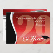 カスタマイズ可能な29年ぶりの同窓会 招待状 (正面/裏面)