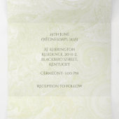 カスタマイズ可能な3つ折り文字結婚式招待状 三つ折り招待状 (内部中)