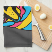 カスタマイズ可能な3トーンパグ キッチンタオル (四つ折り)