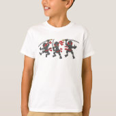 カスタマイズ可能な3忍者のデザイン Tシャツ (正面)