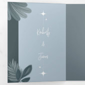 カスタマイズ可能な3折結婚式招待状 三つ折り招待状 (内部最初)