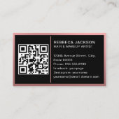 カスタマイズ可能な3枚のフォトサロンメイクアップ美容師 名刺 (裏面)