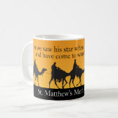 カスタマイズ可能な3賢い男性の宗教クリスマス コーヒーマグカップ (正面左)