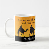 カスタマイズ可能な3賢い男性の宗教クリスマス コーヒーマグカップ (左)