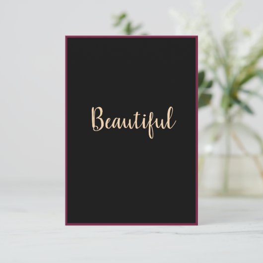 カスタマイズ可能な3.5インチx 5インチのフラットバレンタインデーカード サンキューカード (スタンド正面)