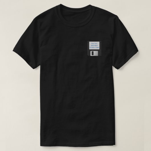 カスタマイズ可能な3.5" フロッピーディスク Tシャツ (デザイン正面)