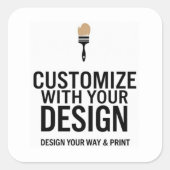 カスタマイズ可能な3x3インチ空白の販促製品ラベル スクエアシール (正面)