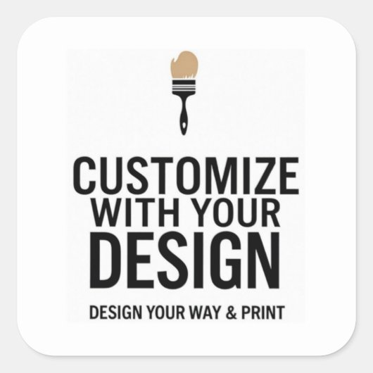 カスタマイズ可能な3x3インチ空白の販促製品ラベル スクエアシール (正面)