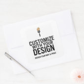 カスタマイズ可能な3x3インチ空白の販促製品ラベル スクエアシール (封筒)