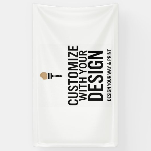 カスタマイズ可能な3'x5'空白のイベント表示記号バナー 横断幕 (縦)