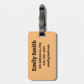 カスタマイズ可能な4つのPassportスタンプ ラゲッジタグ (裏面縦)