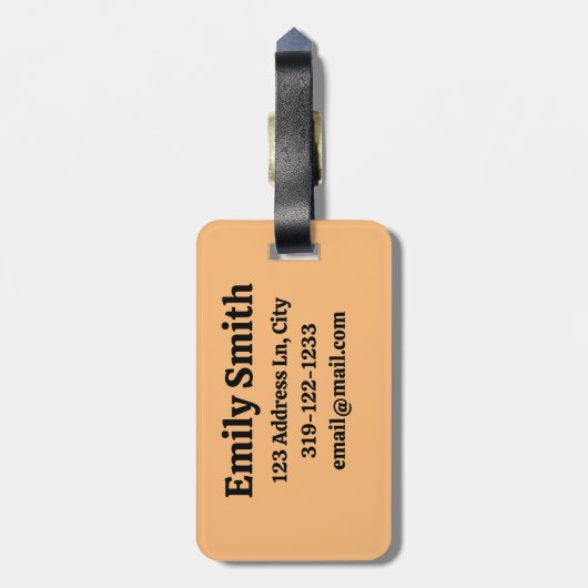 カスタマイズ可能な4つのPassportスタンプ ラゲッジタグ (裏面縦)