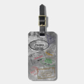 カスタマイズ可能な4パスポート切手ラゲッジタグ ラゲッジタグ (正面縦)