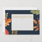 カスタマイズ可能な4家族の写真感謝祭ブルー カード (裏面)