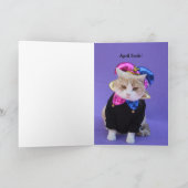 カスタマイズ可能な4月のフール誕生日 カード (内部)