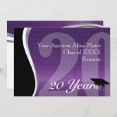 カスタマイズ可能な40年クラスの懇親会 招待状 (正面/裏面)