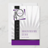 カスタマイズ可能な40年クラスの懇親会 招待状 (正面)