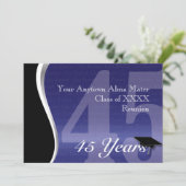 カスタマイズ可能な45年の同窓会 招待状 (スタンド正面)