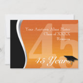 カスタマイズ可能な45年の同窓会 招待状 (正面)