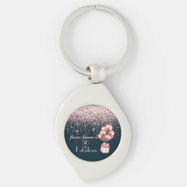 カスタマイズ可能な50と素晴らしいバラ金ゴールドB'day Favorites キーホルダー