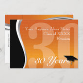 カスタマイズ可能な50年クラスの懇親会 招待状 (正面/裏面)