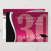 カスタマイズ可能な50年クラスの懇親会 招待状 (正面/裏面)