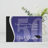 カスタマイズ可能な50年クラスの懇親会 招待状 (スタンド正面)