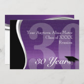 カスタマイズ可能な50年クラスの懇親会 招待状 (正面/裏面)